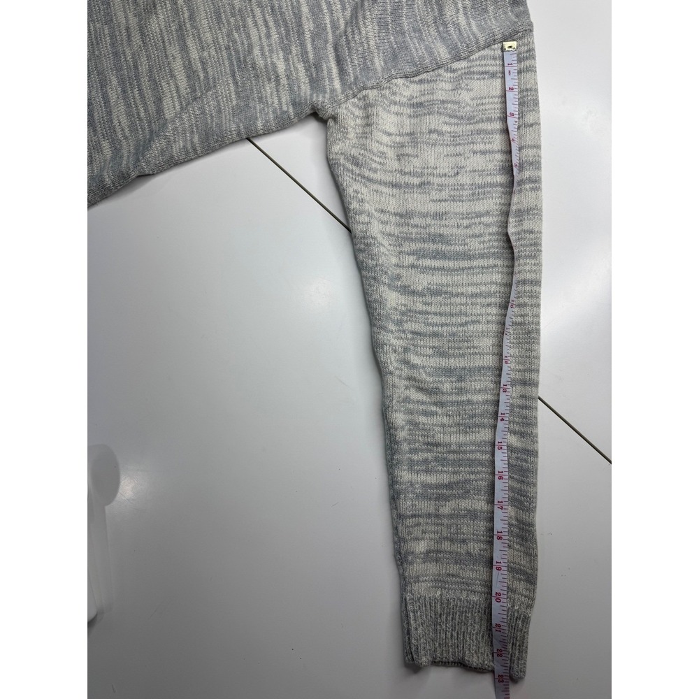 John Elliott Mens Grey White Space Dye Melange Knit Crewneck Sweater Relaxed Fit - Picture 9 of 11